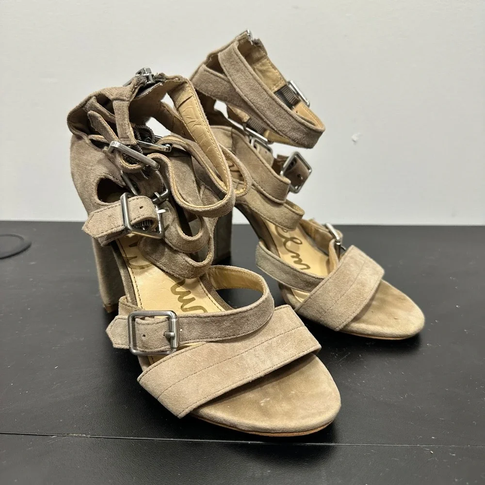 Sam Edelman‎ Womens Yasmina Suede Buckle Sandals Gladiator 7